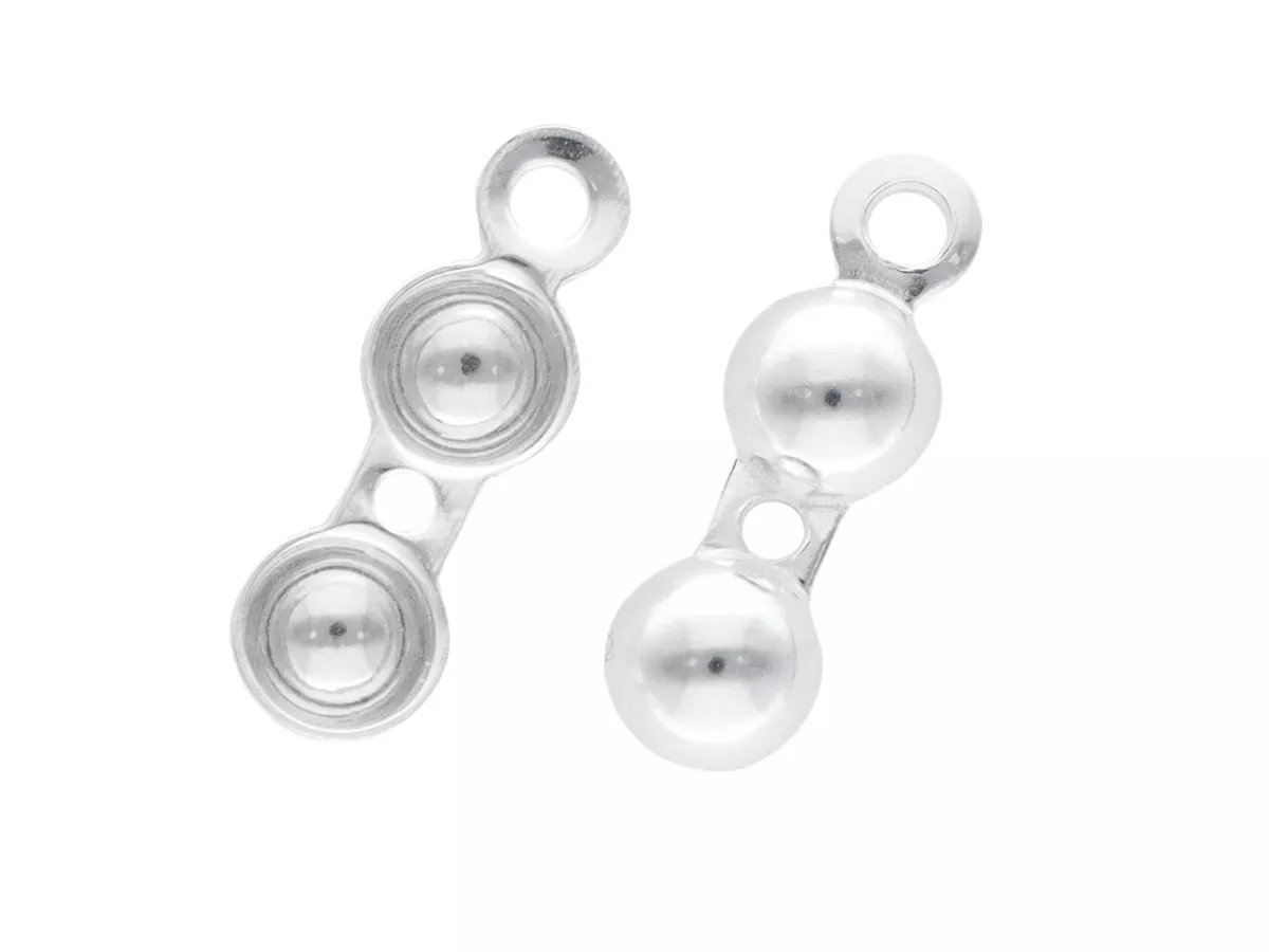 P3A96 ŁAPACZKI DZIEWCZYNKI 4 mm SREBRO 925 - 2 SZTUKI