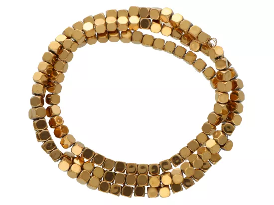 K7O82 HEMATYT MIODOWY ELEMENTY 3/3 mm - 1 SZNUR