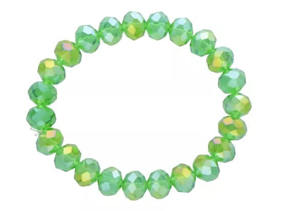 R4G87 BRANSOLETKA KRYSZTAŁKI 10 mm NA GUMCE