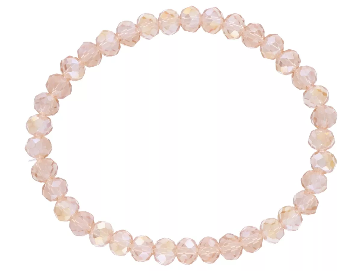 R4G31 BRANSOLETKA KRYSZTAŁKI 6 mm NA GUMCE