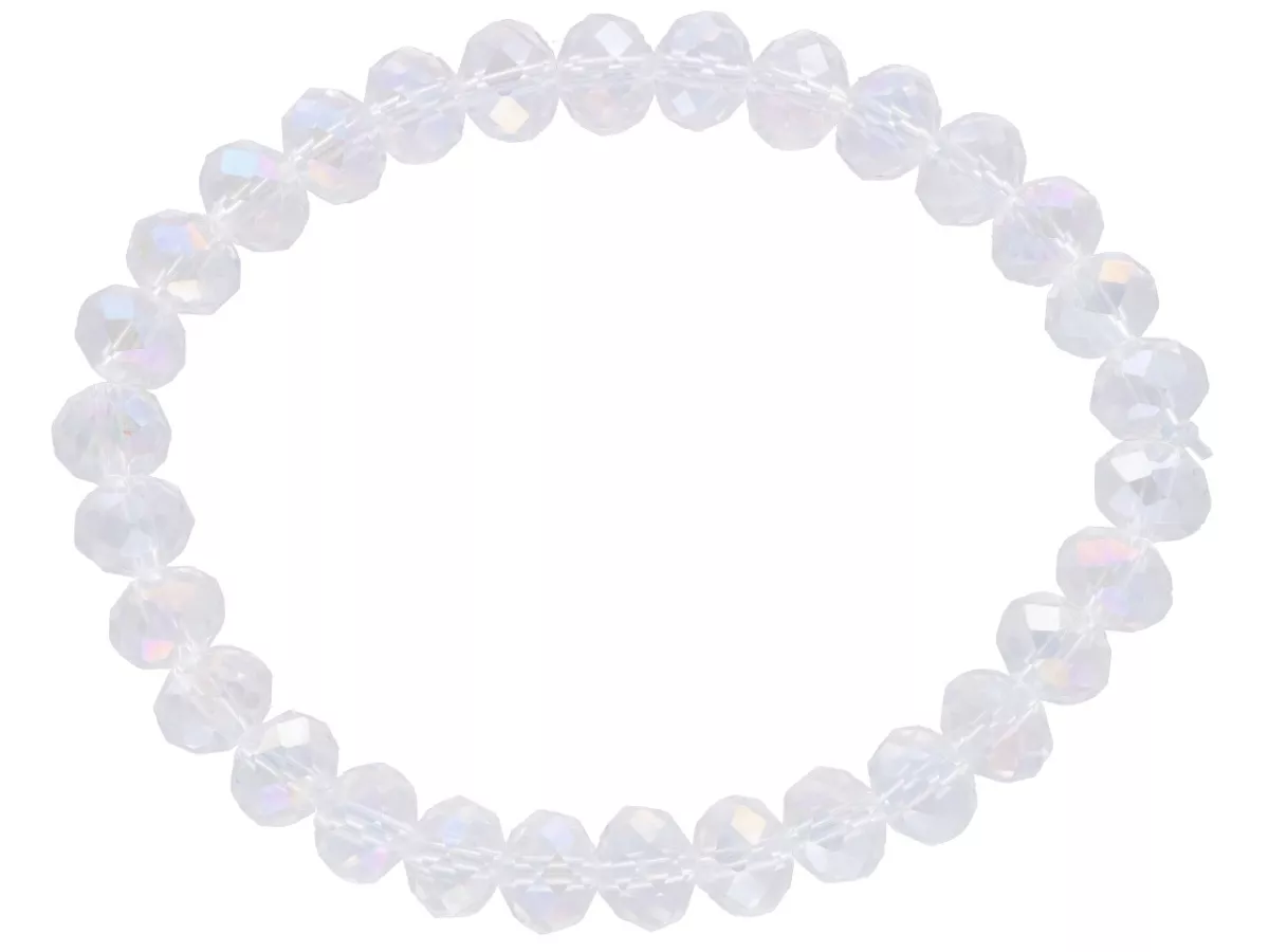 R1S83 BRANSOLETKA KRYSZTAŁKI 8 mm NA GUMCE