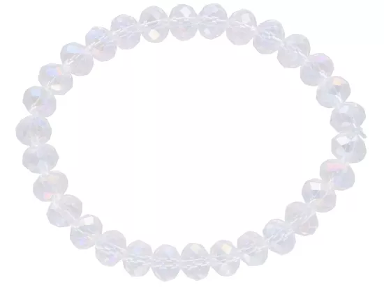 R1S83 BRANSOLETKA KRYSZTAŁKI 8 mm NA GUMCE