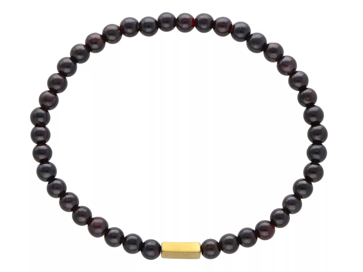 R4L68 BRANSOLETKA GRANAT KULE 5 mm