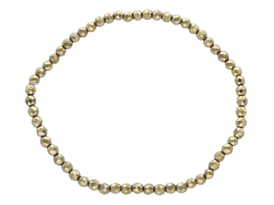 R2S74 BRANSOLETKA HEMATYT KULE FASETOWANE 3 mm