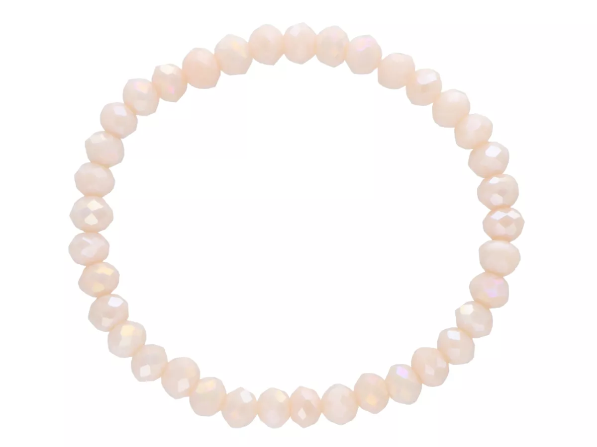 R4G18 BRANSOLETKA KRYSZTAŁKI 6 mm NA GUMCE