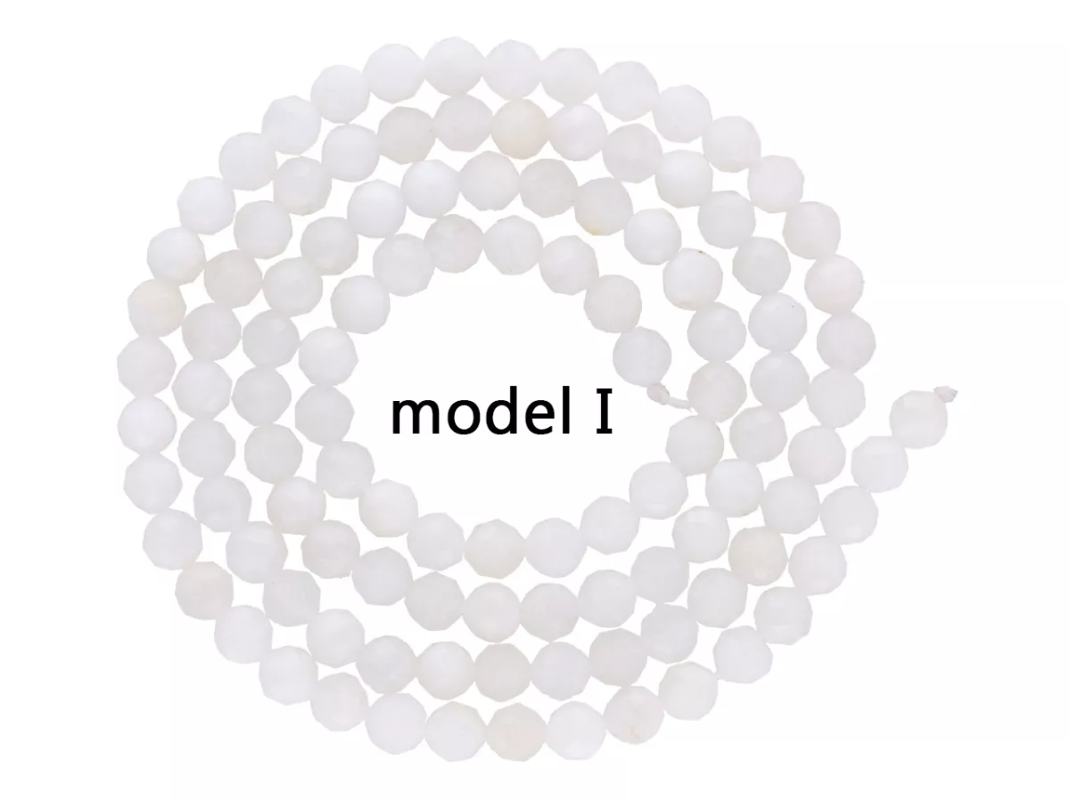 K7D68 KAMIEŃ KSIĘŻYCOWY KULE FASETOWANE 3 mm - 1 SZNUR