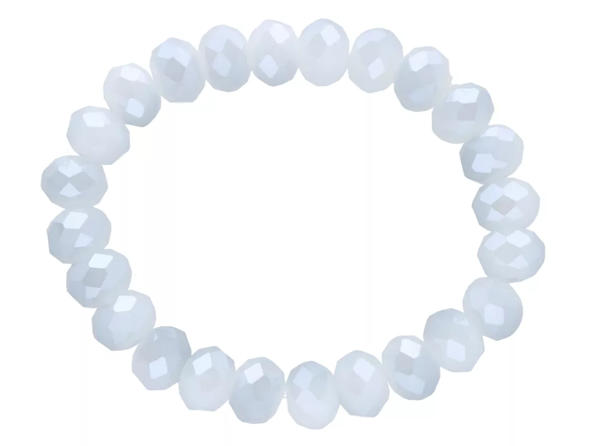 R2R17 BRANSOLETKA KRYSZTAŁKI 10 mm NA GUMCE