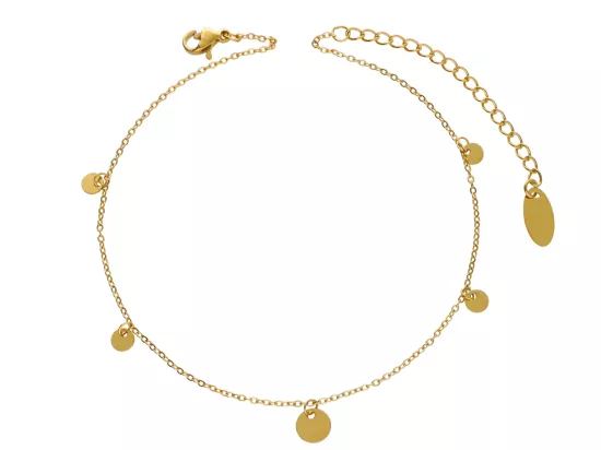 R3N09 BRANSOLETKA NA NOGĘ ZE STALI CHIRURGICZNEJ