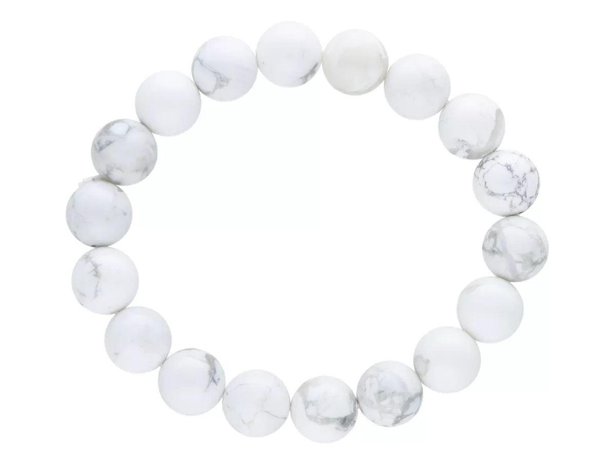 R1B56 BRANSOLETKA HOWLIT BIAŁY KULE 10,5 mm