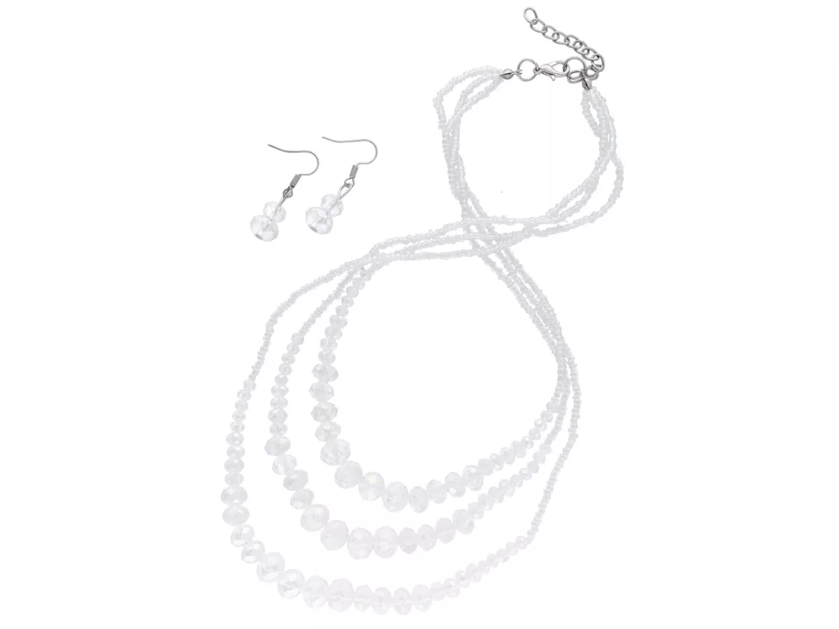 N1R35 NASZYJNIK I KOLCZYKI KRYSZTAŁKI