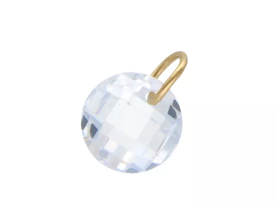 P5L25 ZAWIESZKA OZDOBNA Z KRYSZTAŁEK STAL CHIRURGICZNA - 1 SZTUKA