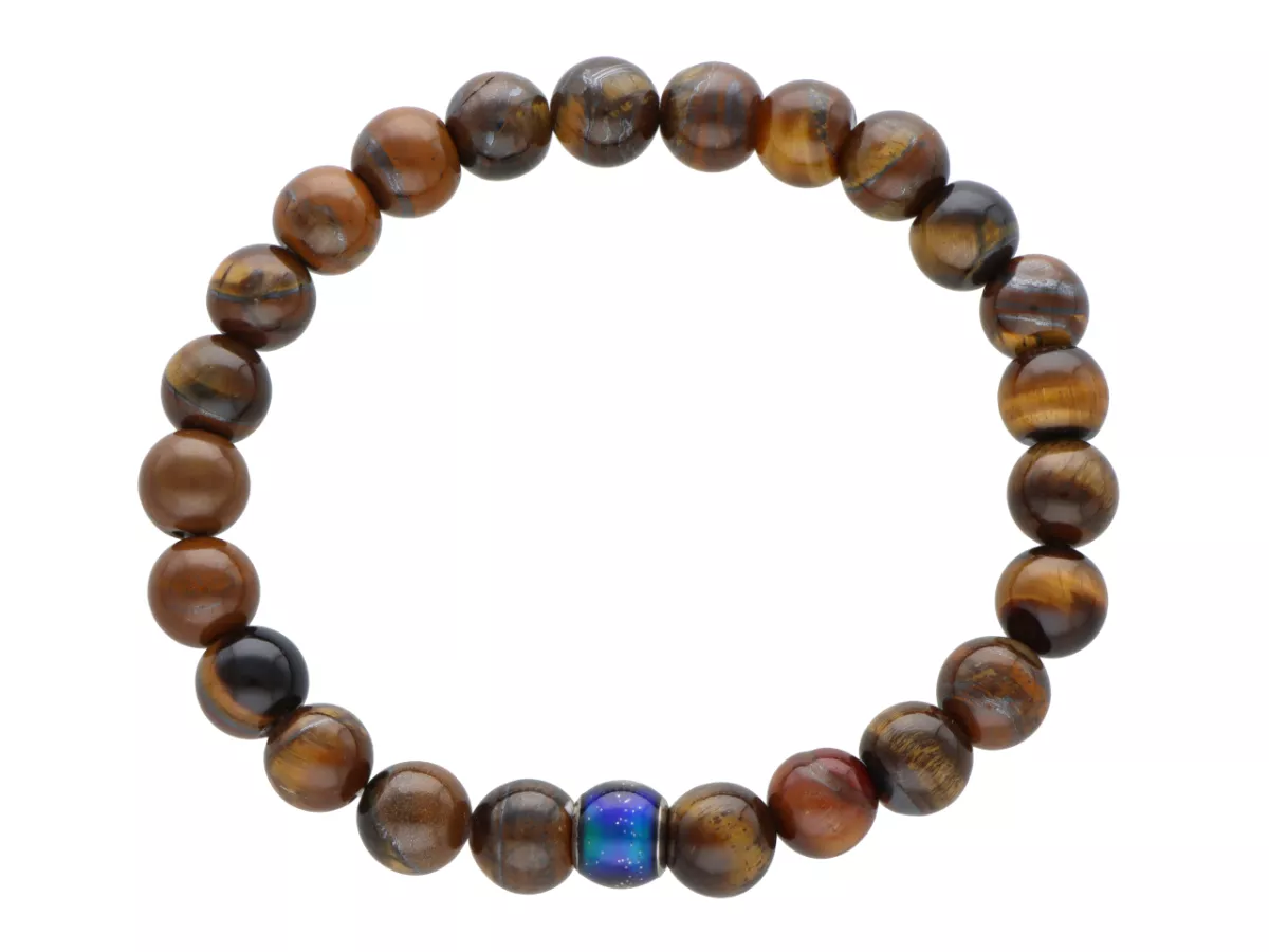 R4J59 BRANSOLETKA TYGRYSIE OKO KULE 8,5 mm