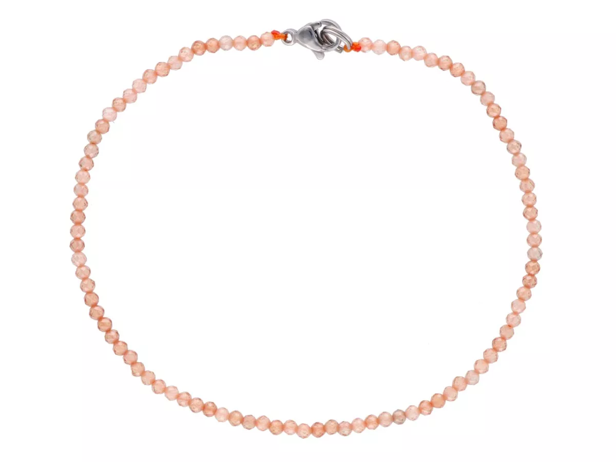 R3B20 BRANSOLETKA CYRKONIA SZKLANA KULE FASETOWANE 2 mm