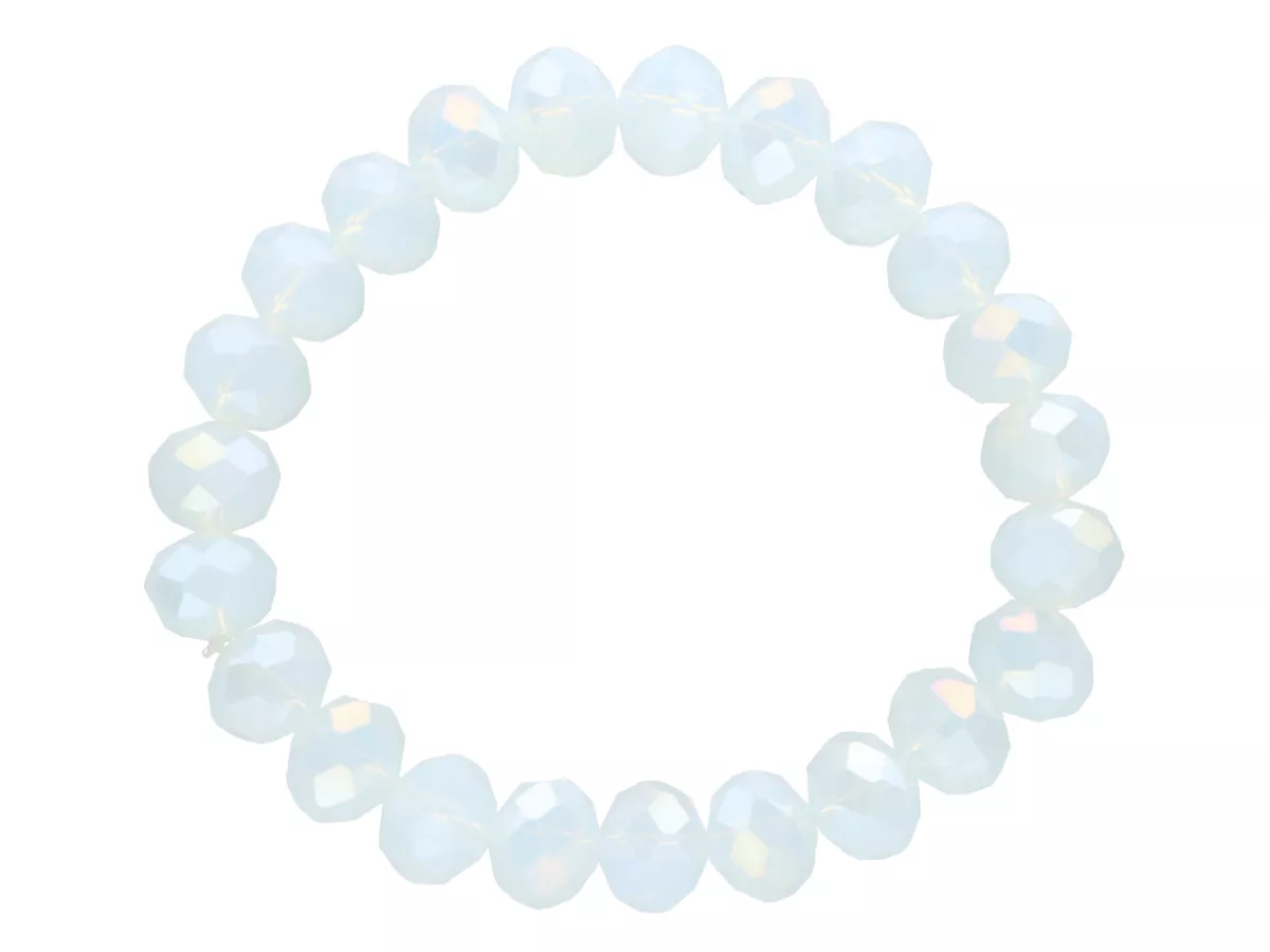 R4H02 BRANSOLETKA KRYSZTAŁKI 10 mm NA GUMCE