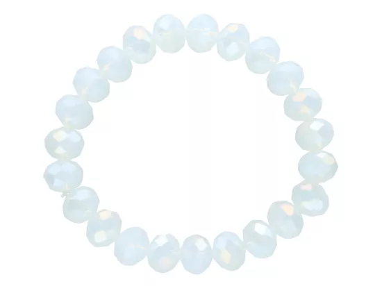 R4H02 BRANSOLETKA KRYSZTAŁKI 10 mm NA GUMCE