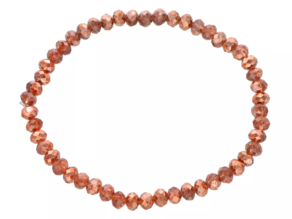 R2X39 BRANSOLETKA KRYSZTAŁKI 4,5 mm NA GUMCE