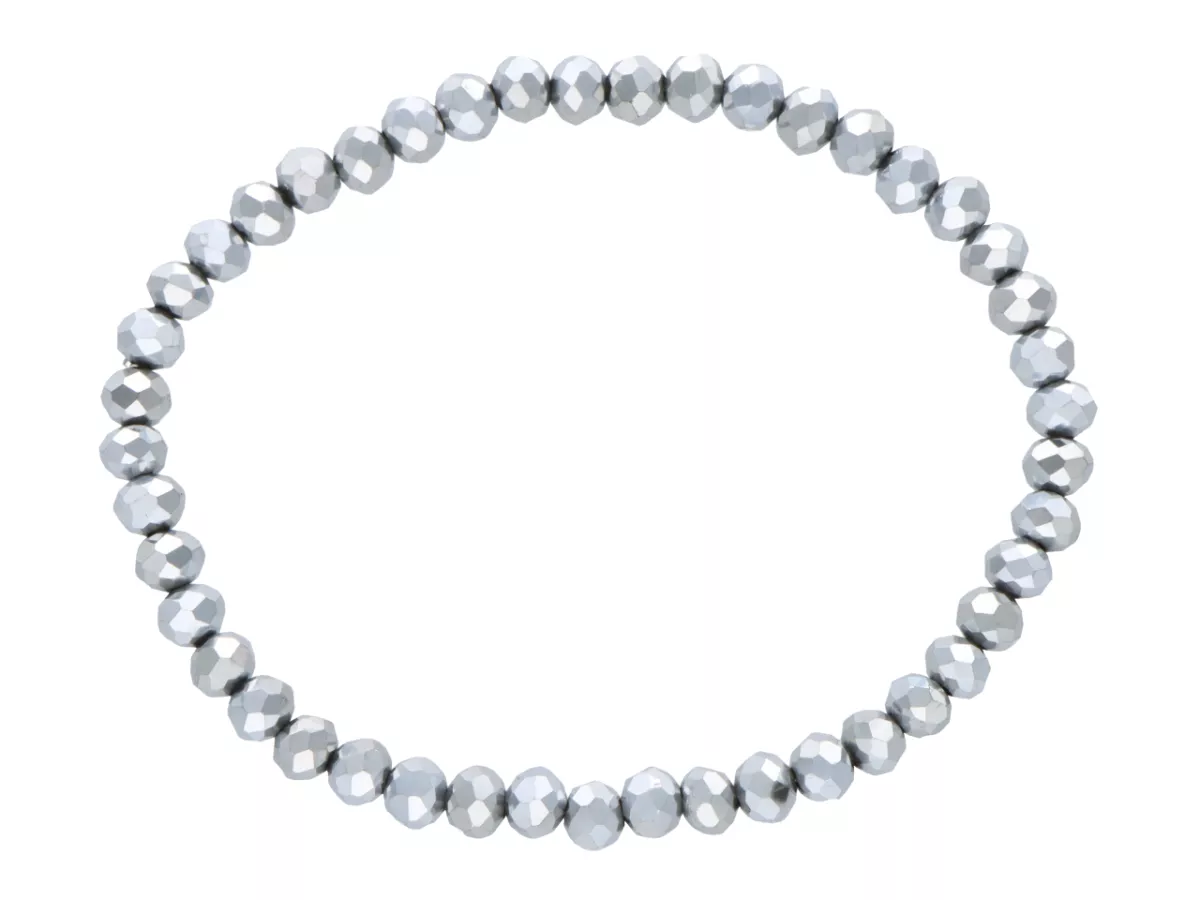 R4C57 BRANSOLETKA KRYSZTAŁKI 4,5 mm NA GUMCE