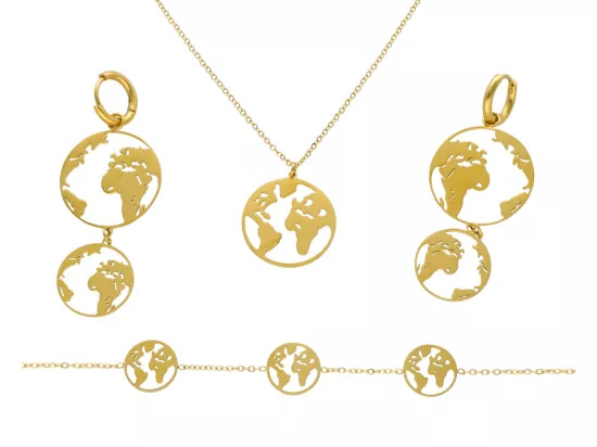 N3G48 KOMPLET BIŻUTERII STAL CHIRURGICZNA