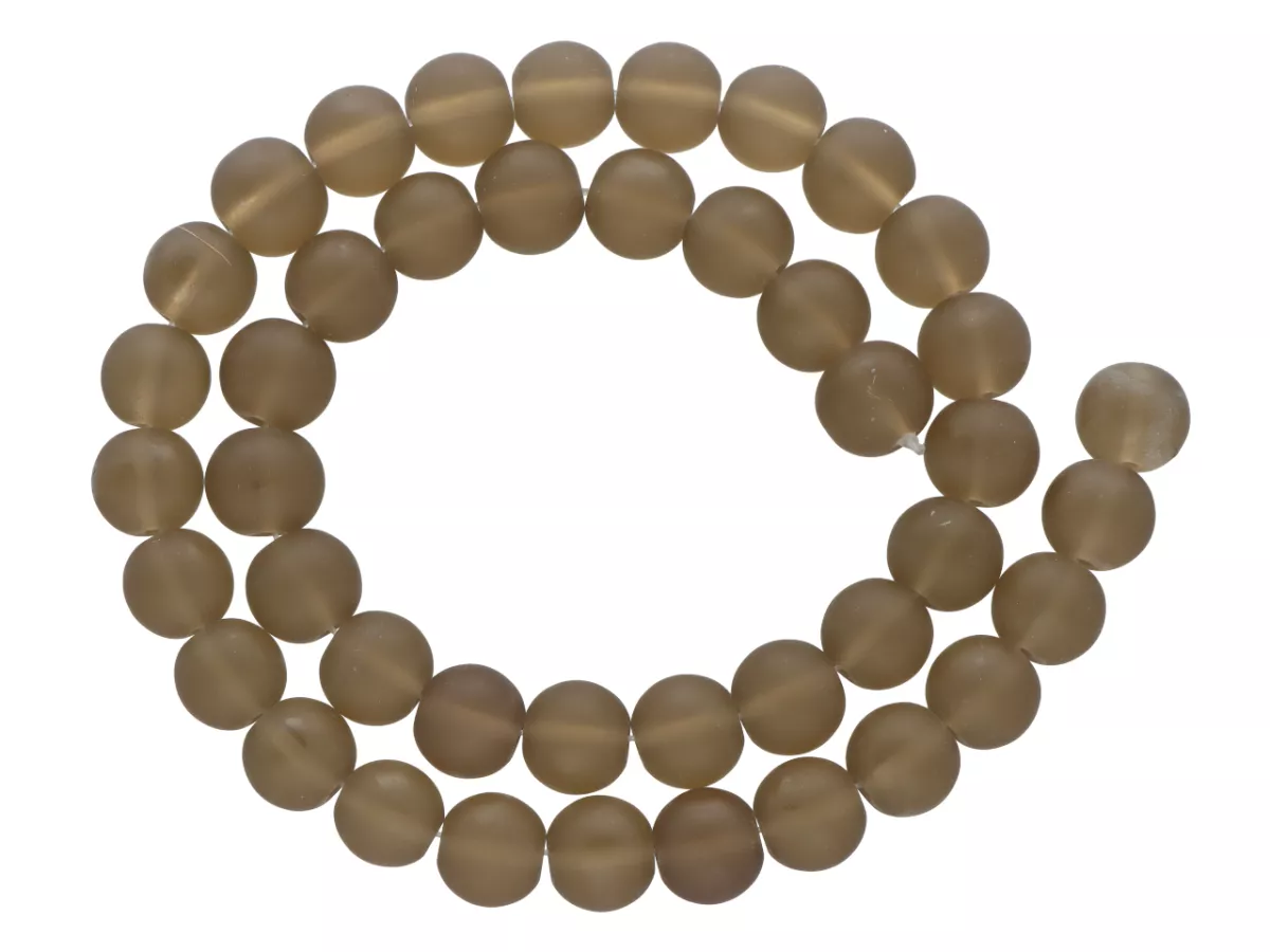 K5W56 KWARC DYMNY KULE MATOWE 10 mm 1 SZNUR