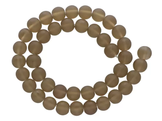 K5W56 KWARC DYMNY KULE MATOWE 10 mm 1 SZNUR