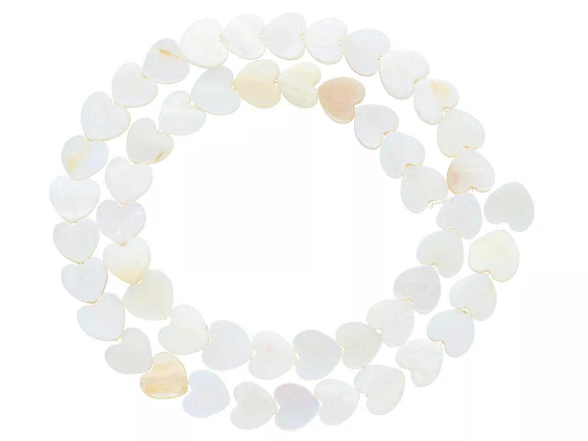 M1D62 MASA PERŁOWA SERCE 8,5 mm - 1 SZNUR