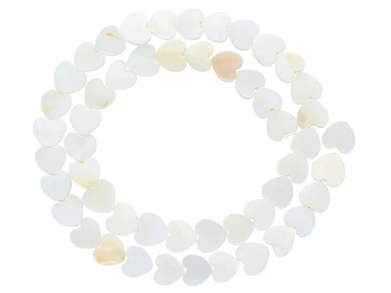 M1D62 MASA PERŁOWA SERCE 8,5 mm - 1 SZNUR