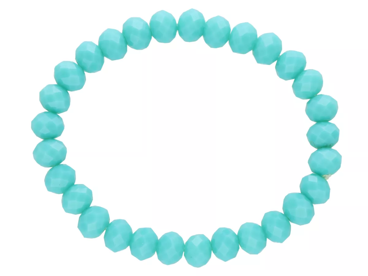 R2J45 BRANSOLETKA KRYSZTAŁKI 8 mm NA GUMCE