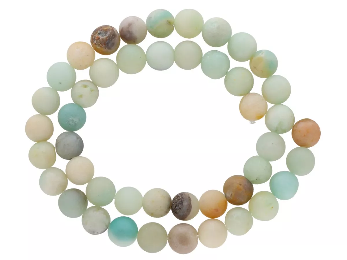 K6G15 AMAZONIT TRAWIONY KULE 8,5 mm - 1 SZNUR