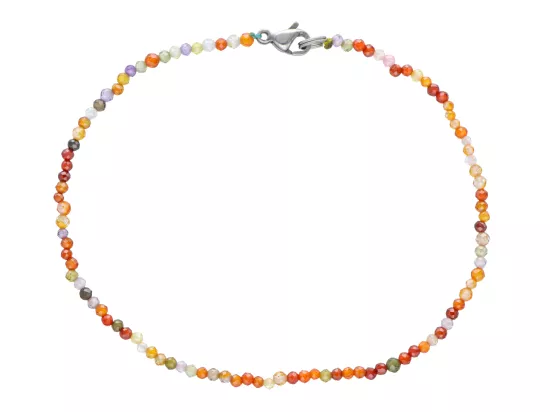 R3B21 BRANSOLETKA CYRKONIA SZKLANA KULE FASETOWANE 2 mm