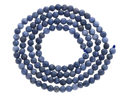 K7D96 KORAL NIEBIESKI KULE FASETOWANE 3 mm - 1 SZNUR