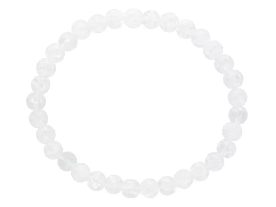 R5A68 BRANSOLETKA KRYSZTAŁ LODOWY KULE 6,5 mm