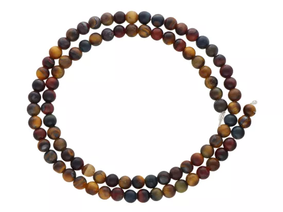 K7B84 TYGRYSIE OKO MATOWE KULE 4,5 mm - 1 SZNUR