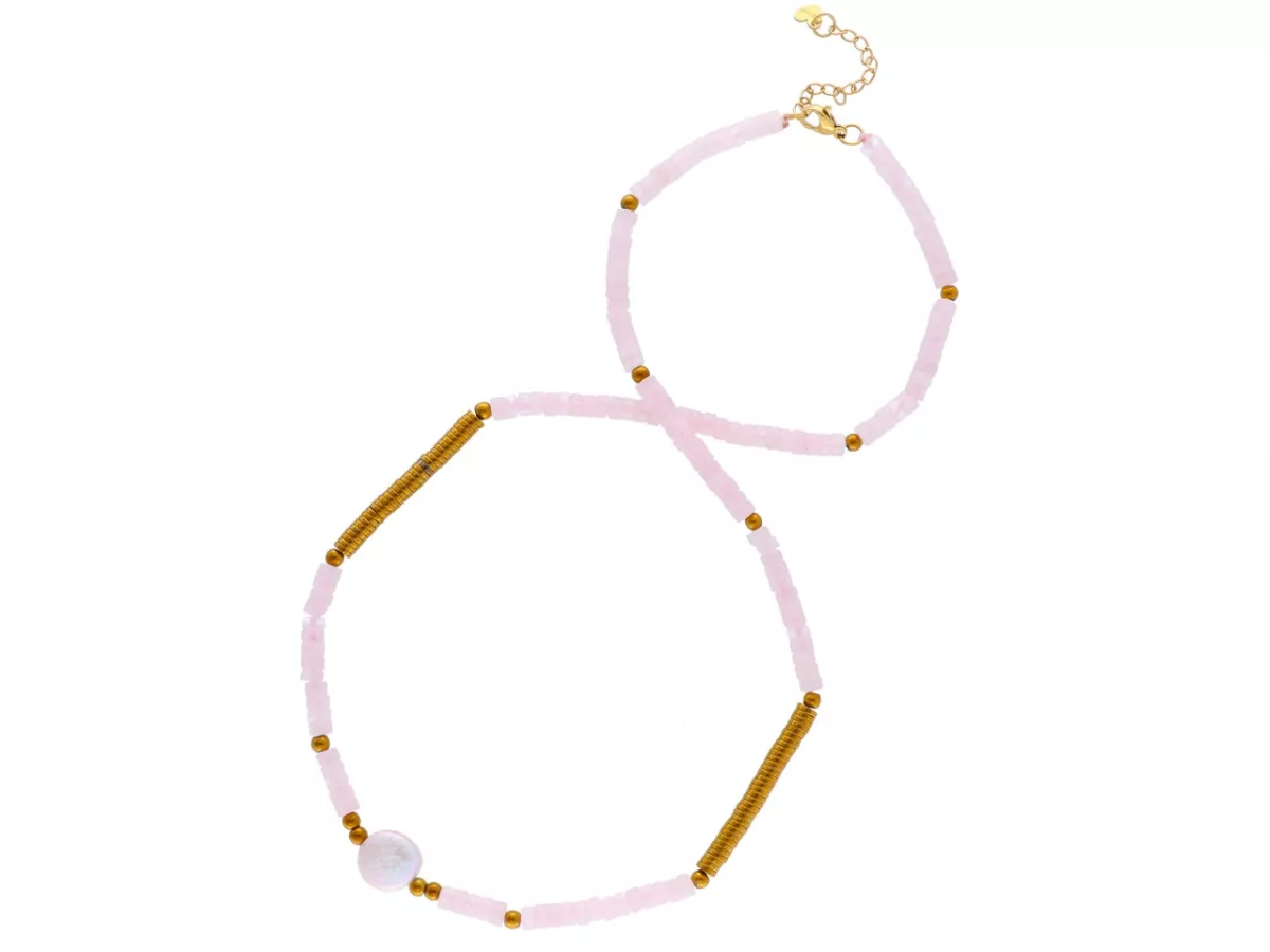 N3L20 NASZYJNIK KWARC RÓŻOWY