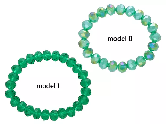 R2R10 BRANSOLETKA KRYSZTAŁKI 10 mm NA GUMCE