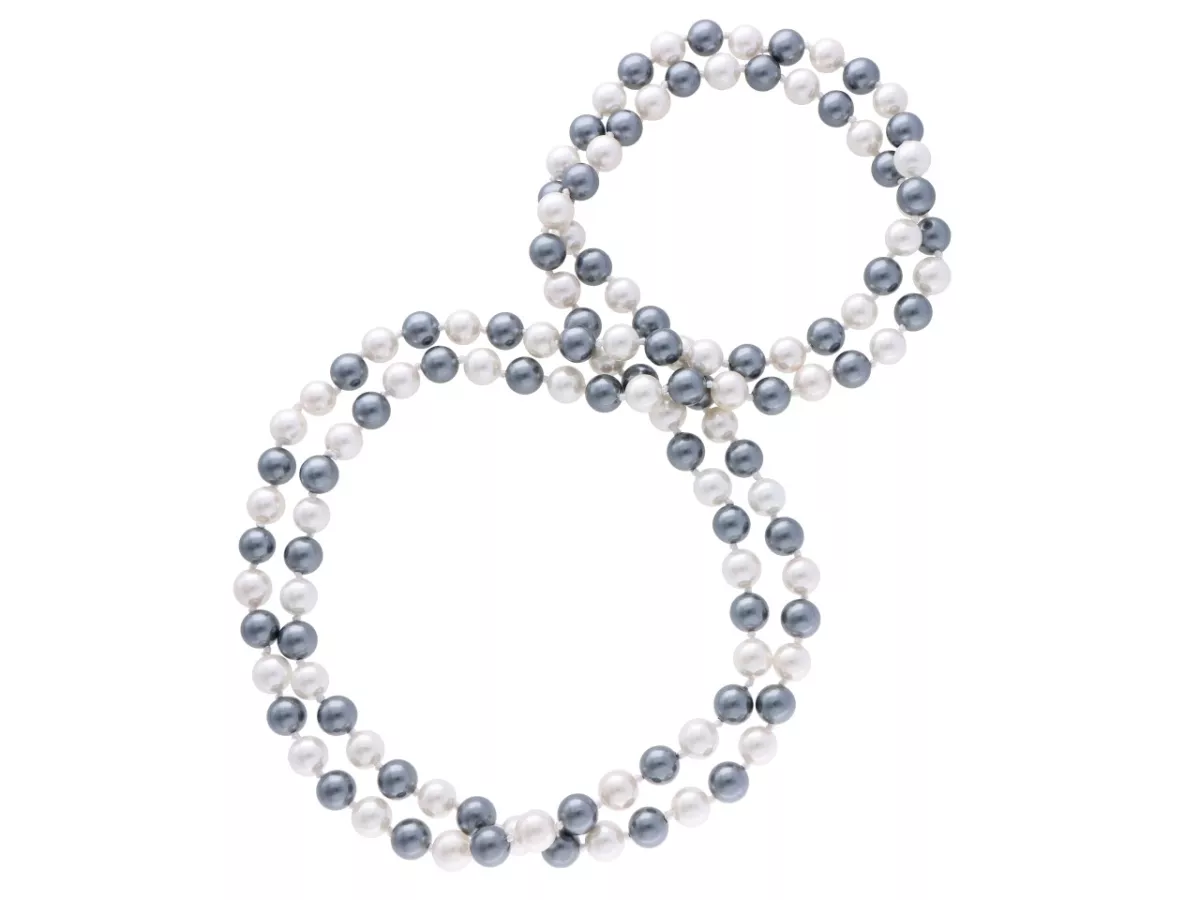 N2K02 NASZYJNIK PERŁA MAJORKA KULE 8 mm