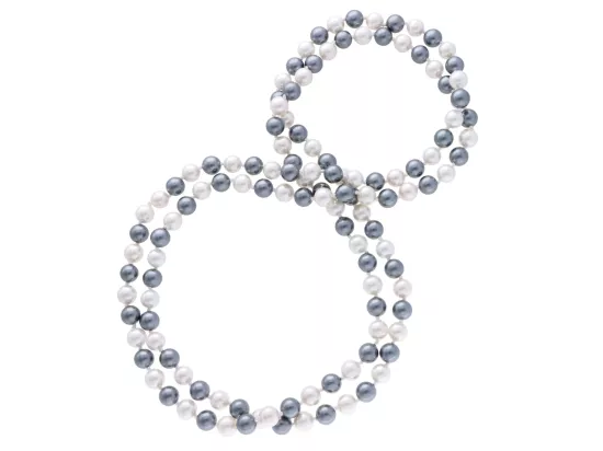 N2K02 NASZYJNIK PERŁA MAJORKA KULE 8 mm