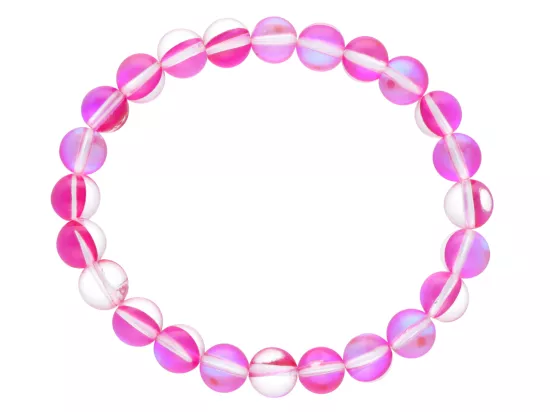 R4N22 BRANSOLETKA CYRKONIA SZKLANA POŁYSK KULE 8,5 mm