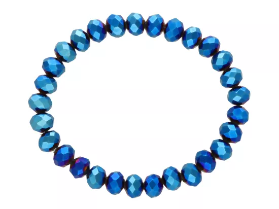 R4D24 BRANSOLETKA KRYSZTAŁKI 8 mm NA GUMCE