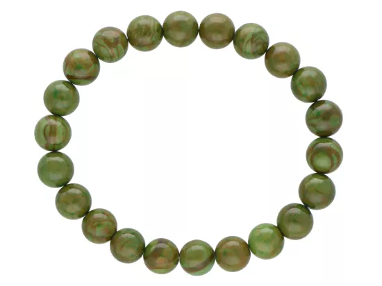 R3P61 BRANSOLETKA JASPIS MORSKI KULE 8,5 mm