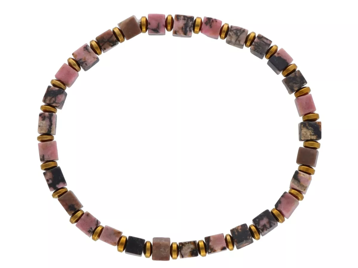 R4O80 BRANSOLETKA RODONIT I HEMATYT