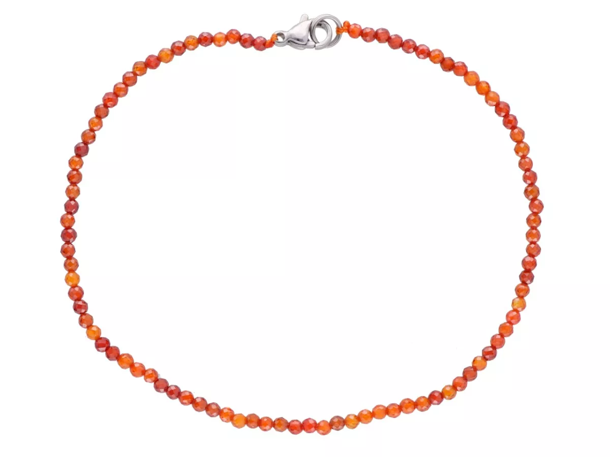 R3G32 BRANSOLETKA CYRKONIA SZKLANA KULE FASETOWANE 2 mm