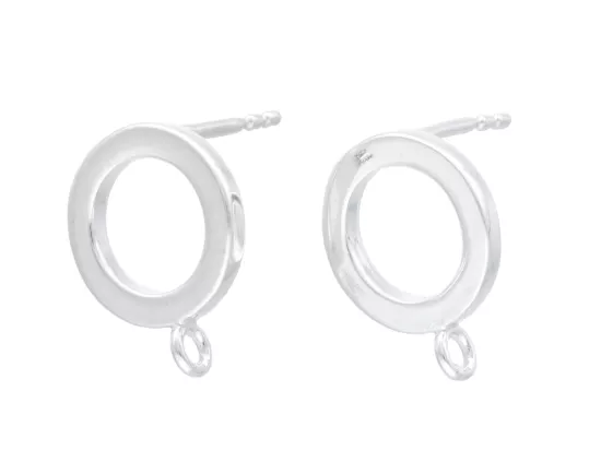 P3L23 BAZA KOLCZYKA Z PODWIESZKĄ SREBRO 925 - 1 PARA