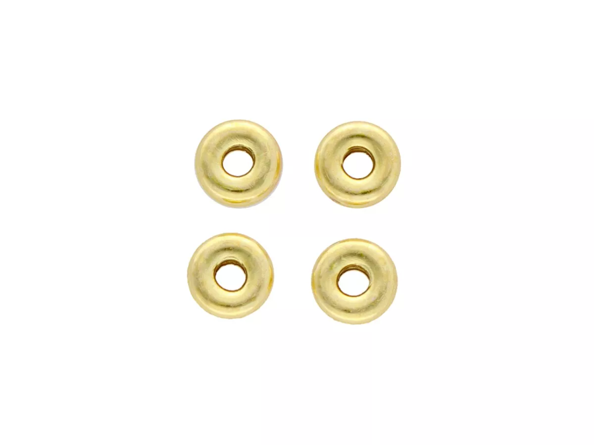 P3K52 PRZEKŁADKA OPONKA 4 mm SREBRO 925 POZŁACANE - 4 SZTUKI