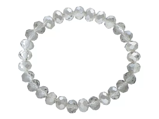 R4G78 BRANSOLETKA KRYSZTAŁKI 8 mm NA GUMCE