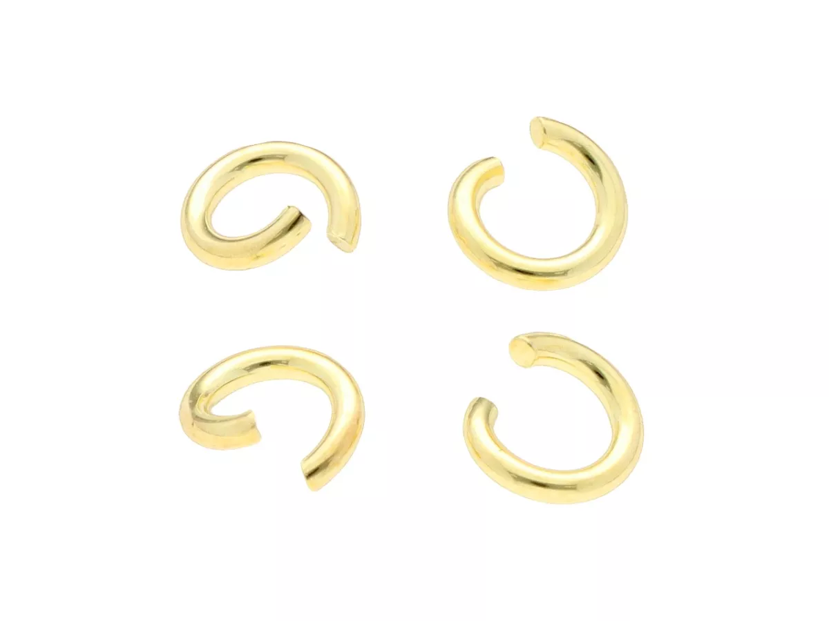 P3H65 KÓŁKA OGNIWKA 5,2 mm SREBRO 925 POZŁACANE - 4 SZTUKI