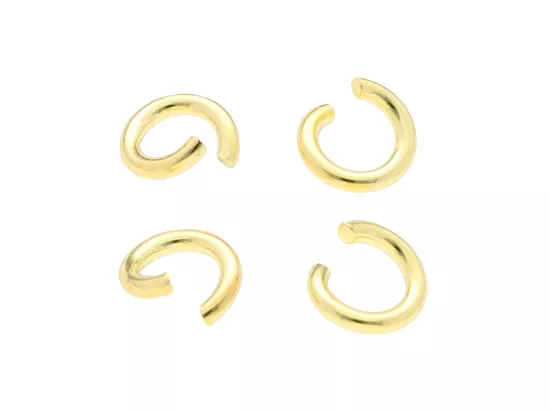 P3H65 KÓŁKA OGNIWKA 5,2 mm SREBRO 925 POZŁACANE - 4 SZTUKI