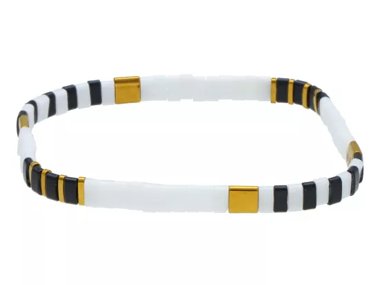 R4O41 BRANSOLETKA KORALIKI MIYUKI I HEMATYT