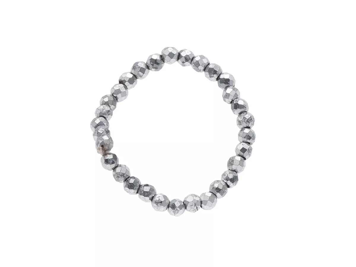 R3B92 PIERŚCIONEK HEMATYT KULE FASETOWANE 2 mm