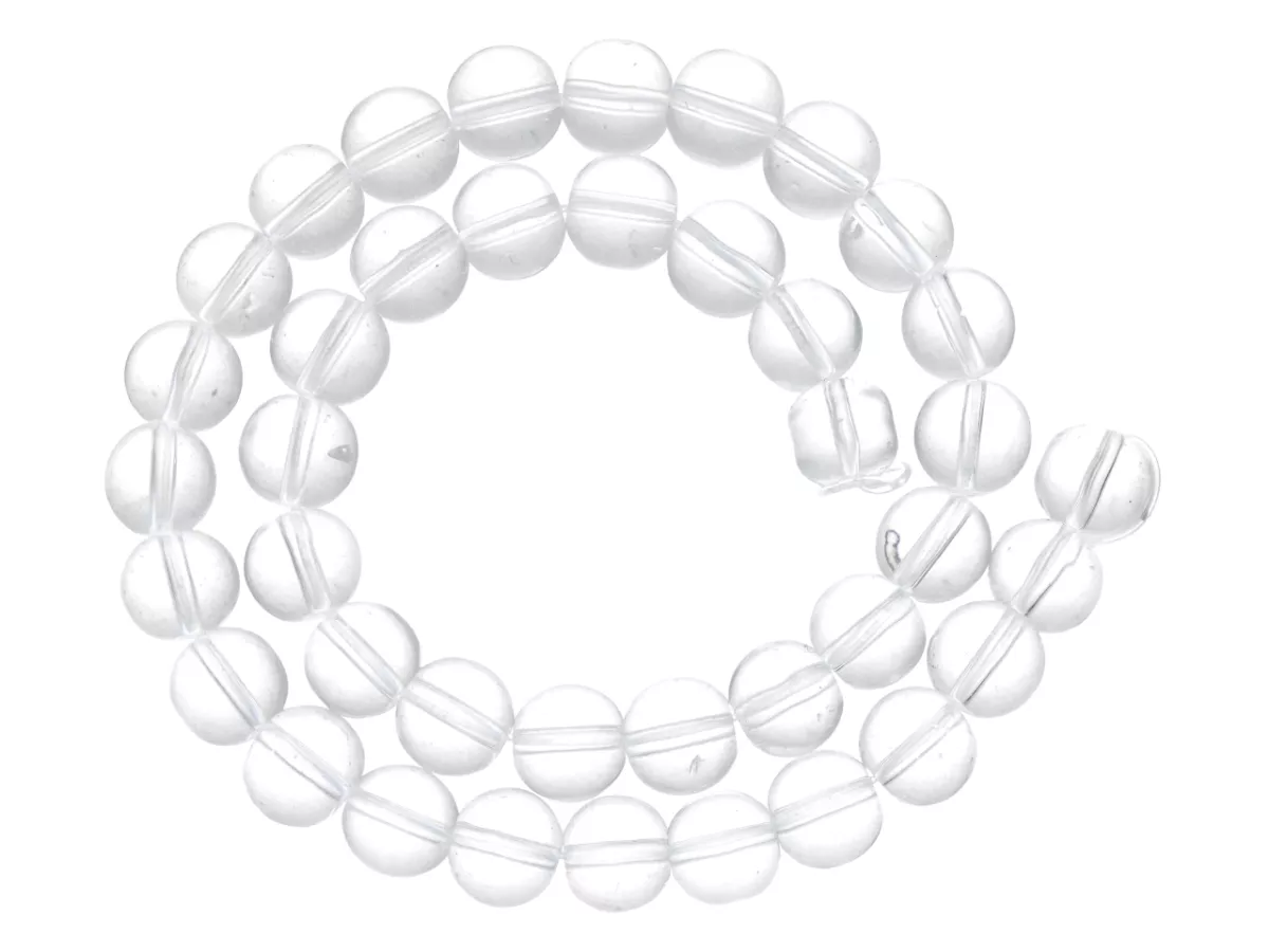 S1P73 KORALIKI KULE SZKLANE 8 mm - 1 SZNUR