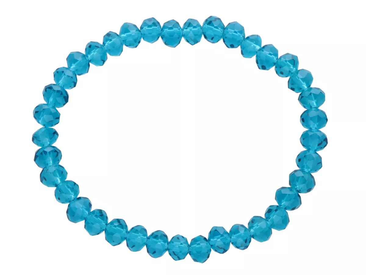 R4C81 BRANSOLETKA KRYSZTAŁKI 6 mm NA GUMCE